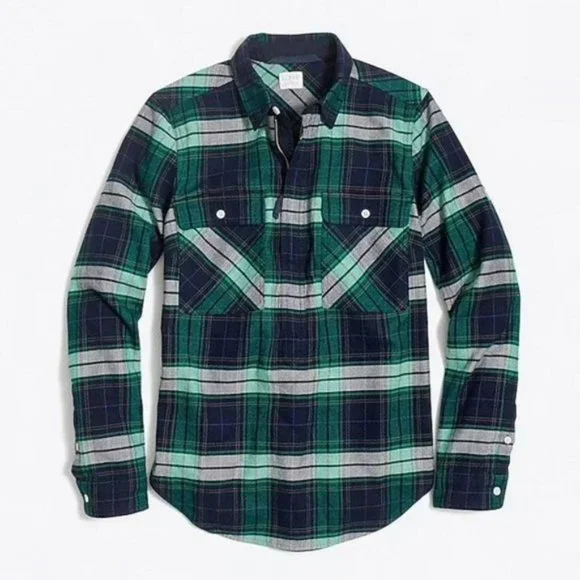 Crew Tops Jcrew Factory Buffalo Plaid Shirt Jacket Shaket